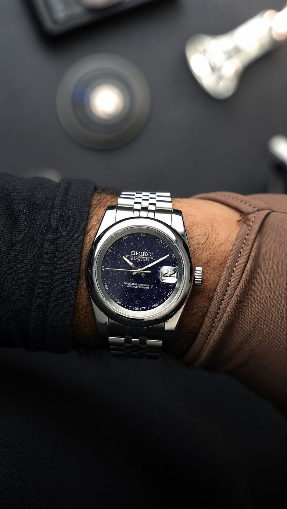Seiko Mod Datejust "Galaxy Black"