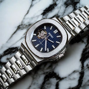 Seiko Mod Nautilus "Open Heart Dark Blue"