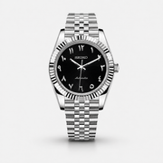 Seiko Mod Datejust "Black Textured Arabic"