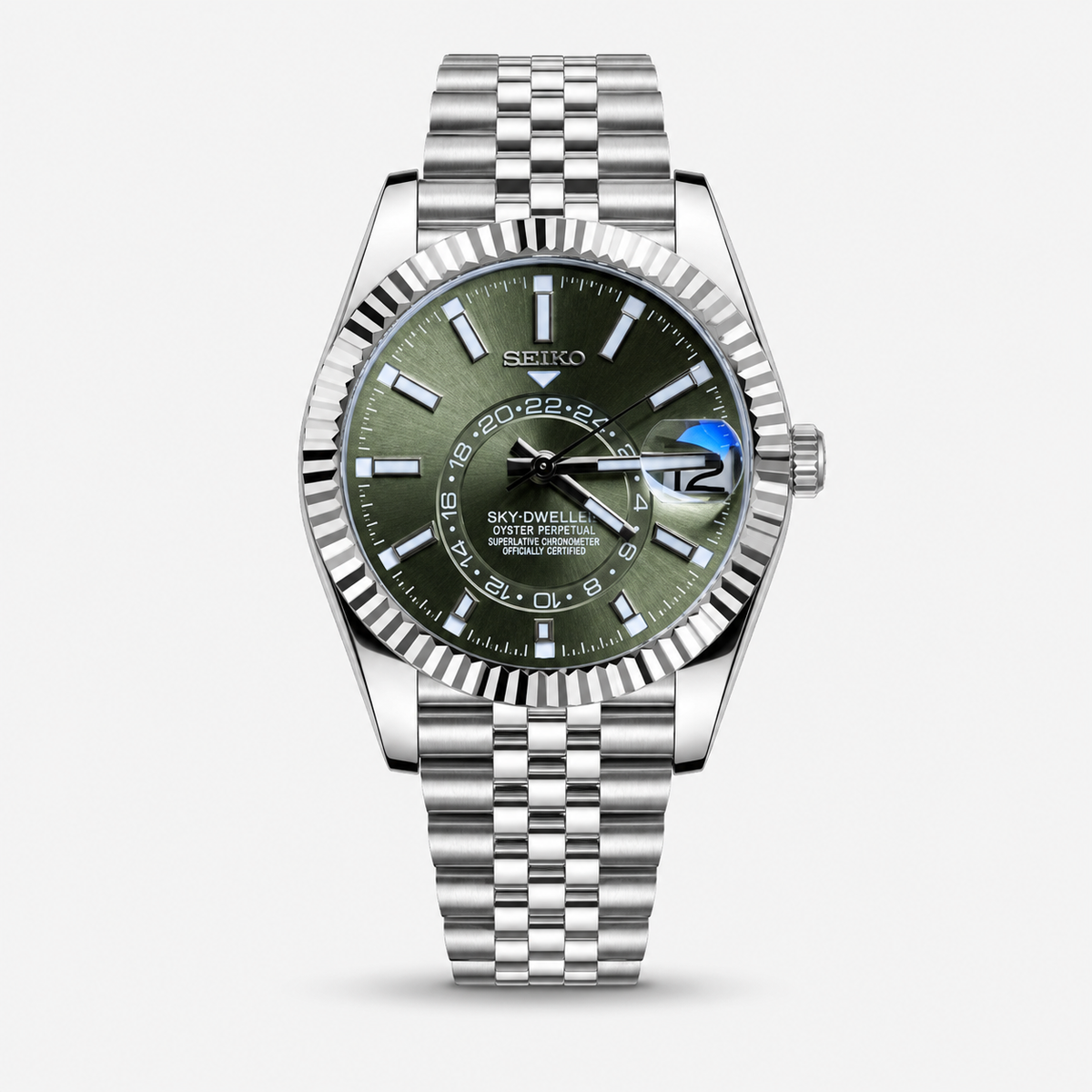 Seiko Mod Sky-Dweller "Olive Green"
