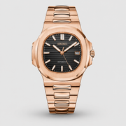 Seiko Mod Nautilus "Rose Gold Black"