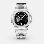 Seiko Mod Nautilus "Open Heart Black"