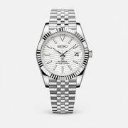 Seiko Mod Datejust "Textured White"
