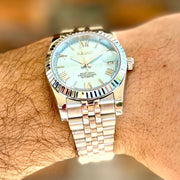 Seiko Mod Datejust "Ice Blue Roman"